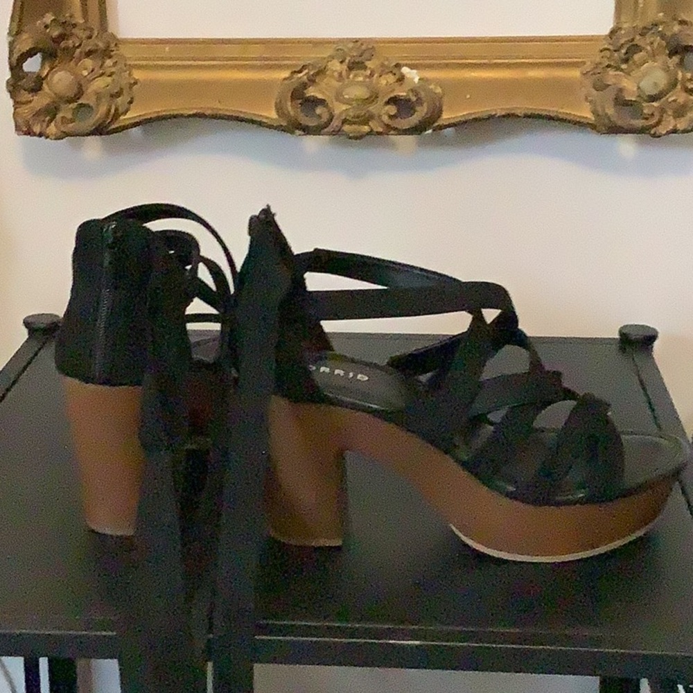 Torrid - Ankle Wrap Wood Block Heel